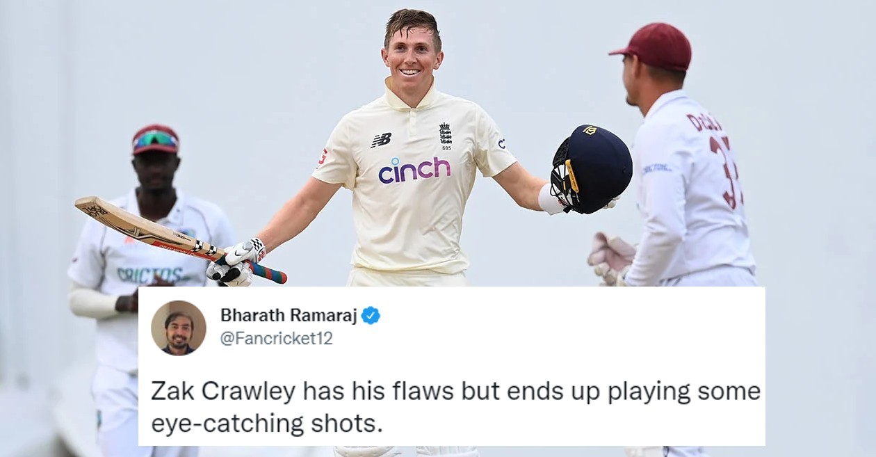 Twitter reactions: Zak Crawley’s ton puts England in control on Day 4 of 1st Test against West Indies