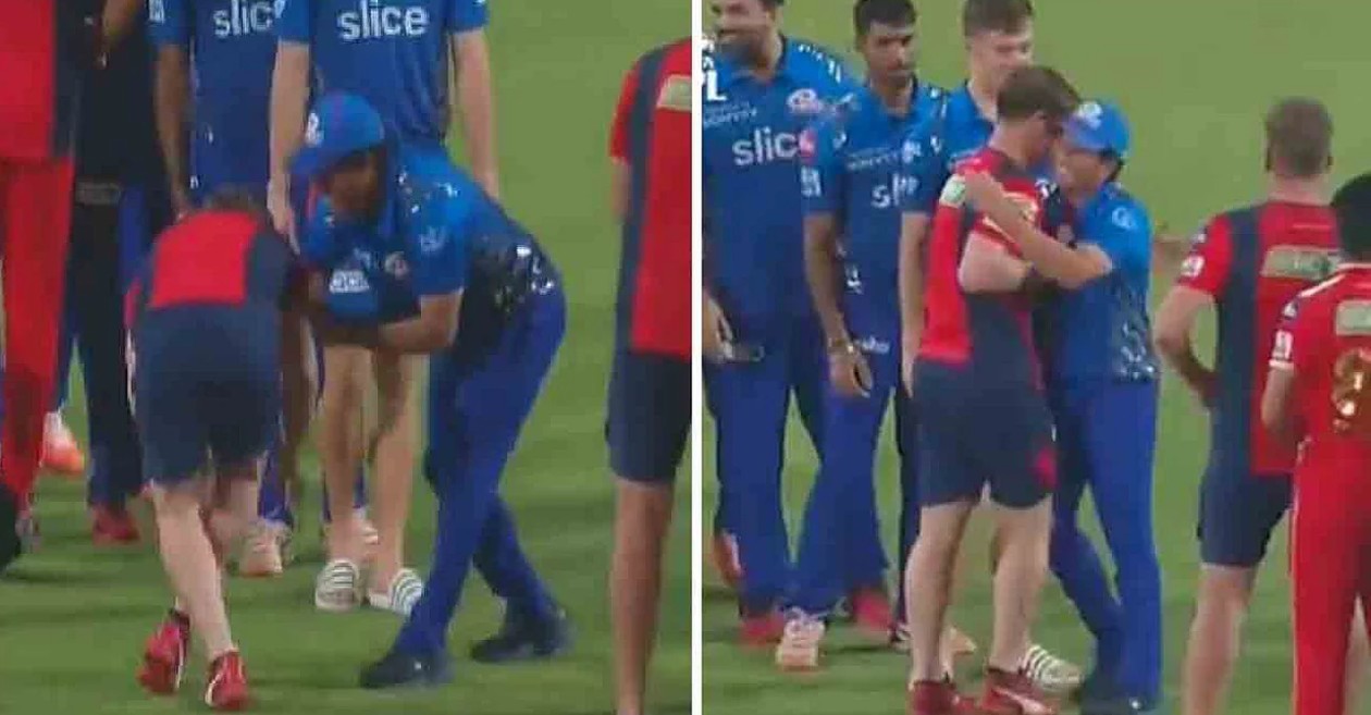 IPL 2022 [WATCH]: PBKS fielding coach Jonty Rhodes touches feet of MI’s mentor Sachin Tendulkar