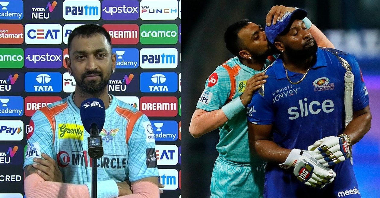 IPL 2022: Krunal Pandya reveals why he kissed Kieron Pollard’s head after taking his wicket in LSG vs MI clash