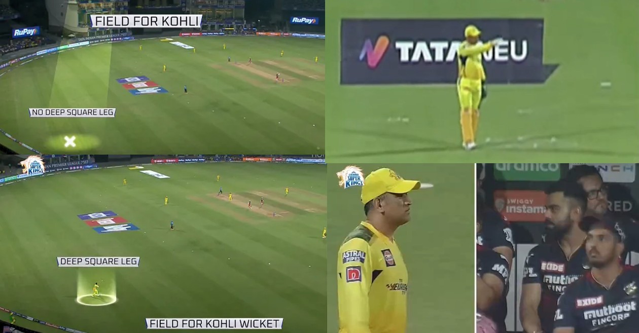 IPL 2022 [WATCH]: MS Dhoni perfectly sets up Virat Kohli’s wicket with his sharp field change