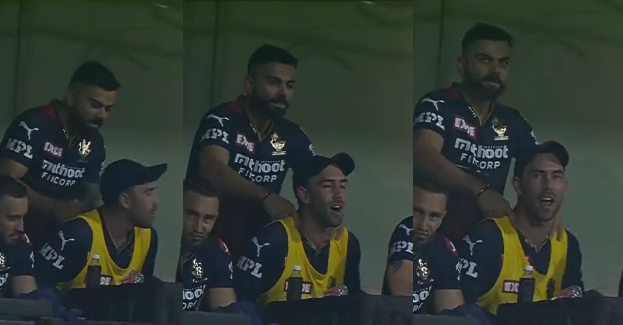 IPL 2022 – WATCH: Virat Kohli gives Glenn Maxwell a shoulder massage during RR vs RCB clash