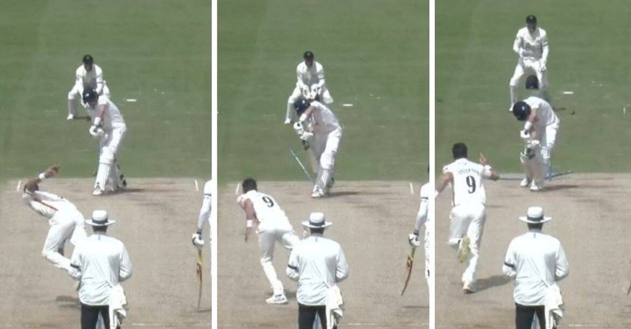 WATCH: James Anderson castles Joe Root with a reverse-swinging beauty in County Championship 2022