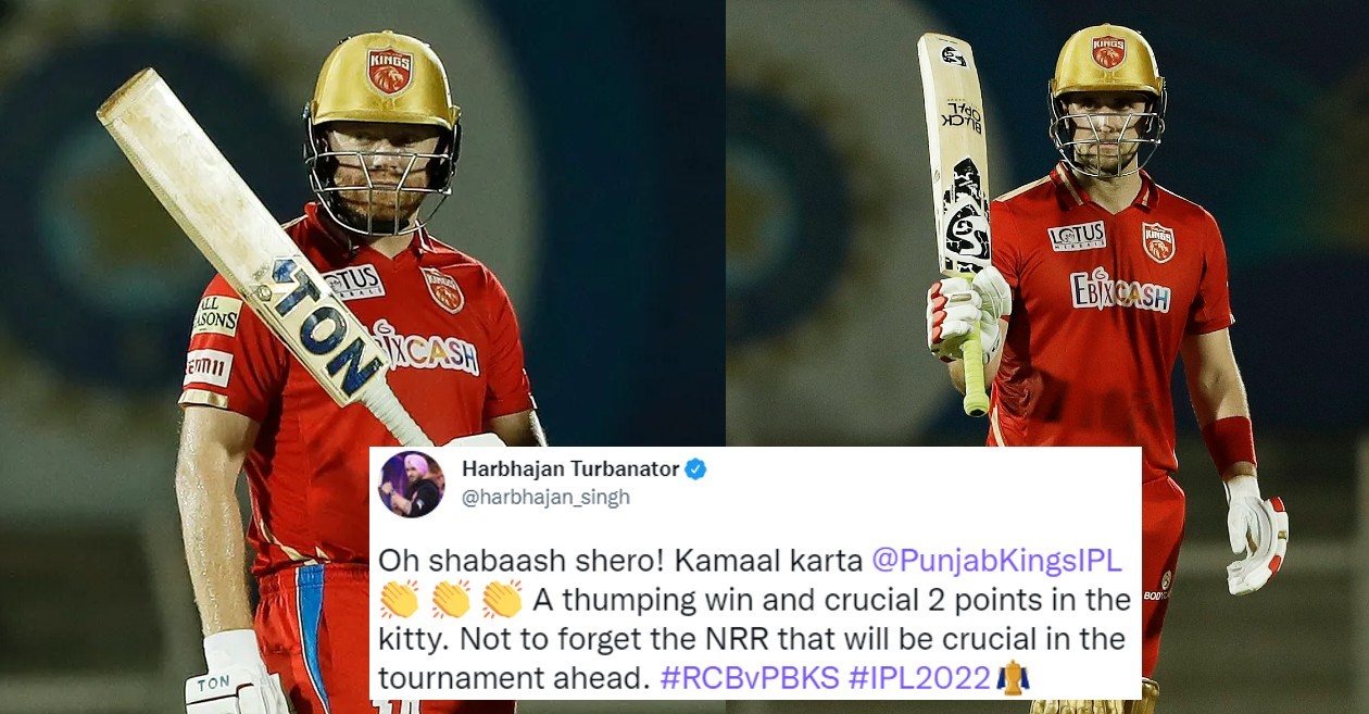 Twitter reactions: Jonny Bairstow, Liam Livingstone power PBKS to massive win over RCB at IPL 2022