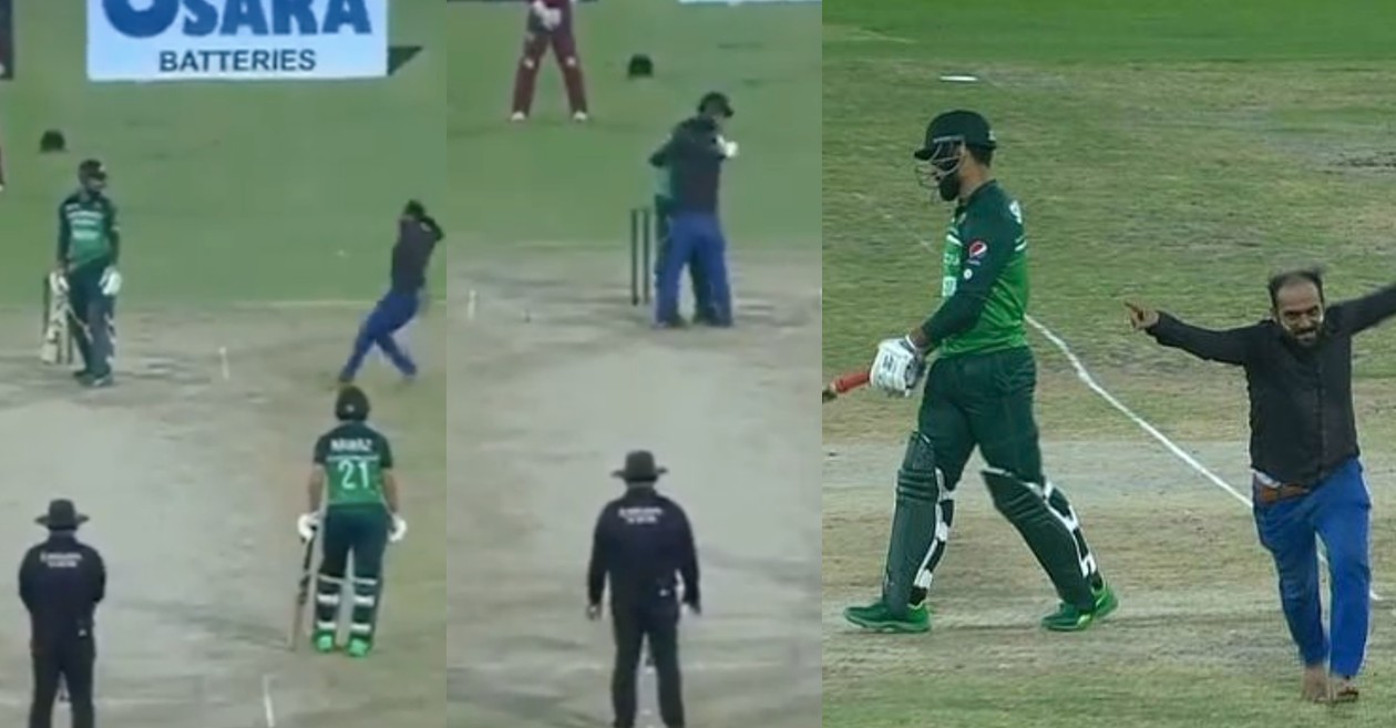 WATCH: Shadab Khan’s gesture to pitch intruder during PAK vs WI 2nd ODI wins the internet