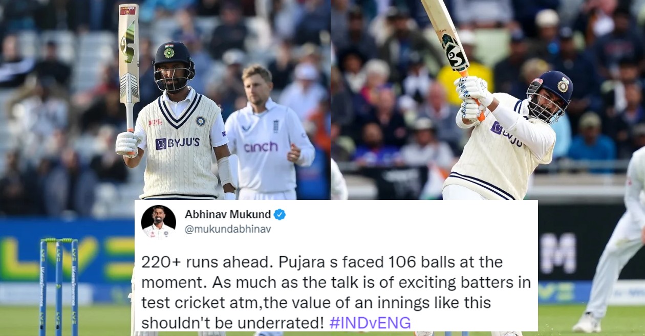 Twitter reactions: Cheteshwar Pujara, Rishabh Pant stretch India’s lead after Jonny Bairstow’s ton in 5th Test