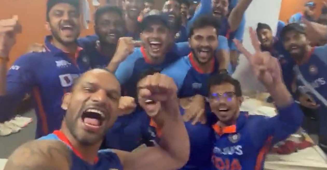 WATCH: Shikhar Dhawan leads Team India’s joyful celebration after ODI series win against West Indies