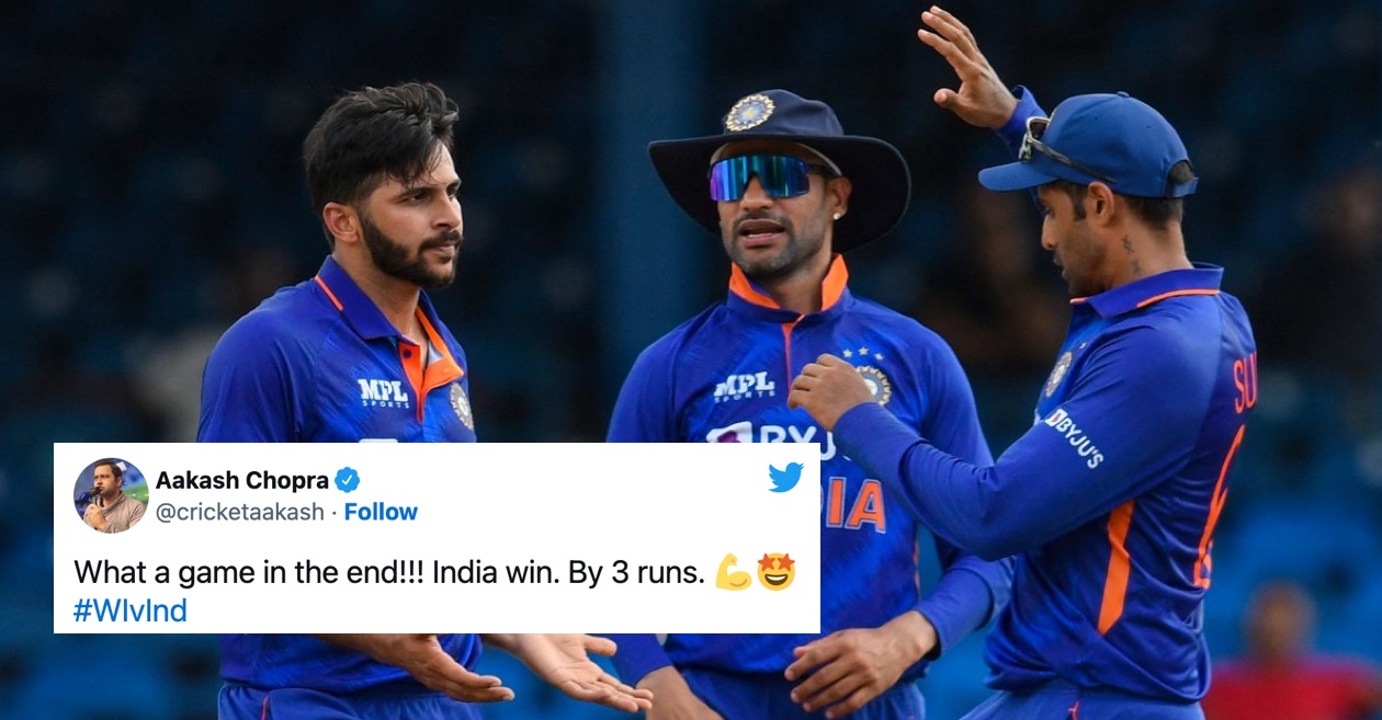 Twitter reactions: India bowlers hold nerve to seal first ODI against West Indies