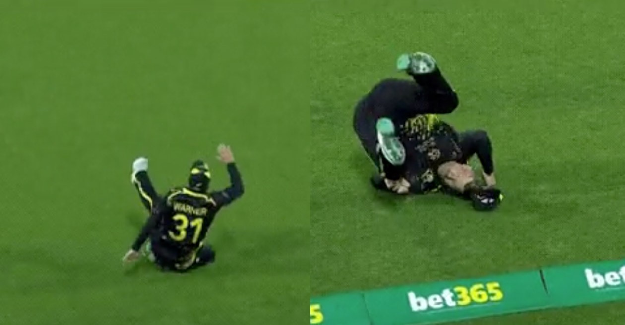 WATCH: David Warner survives a nasty blow on the head ahead of T20 World Cup 2022