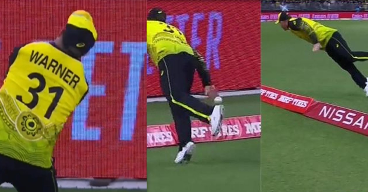 WATCH: David Warner’s jaw-dropping effort to save a certain boundary in AUS v SL clash – T20 World Cup 2022