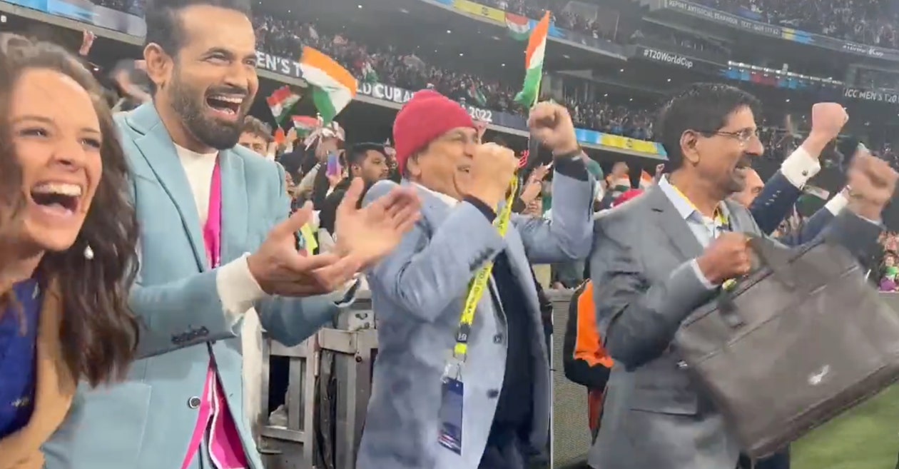 WATCH: Sunil Gavaskar’s child-like-celebration after India beat Pakistan wins the internet – T20 World Cup