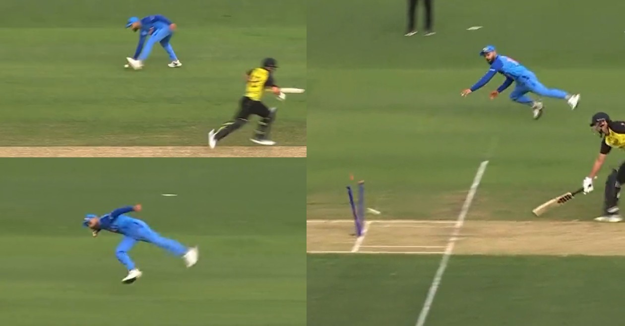 WATCH: Virat Kohli runs out Tim David with a superb bullet throw during IND vs AUS T20 World Cup warm-up game