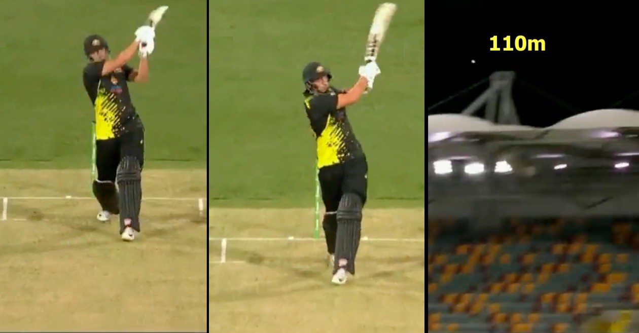 WATCH: Tim David smashes a 110-metre six off Oved McCoy in 2nd T20I – AUS vs WI, 2022