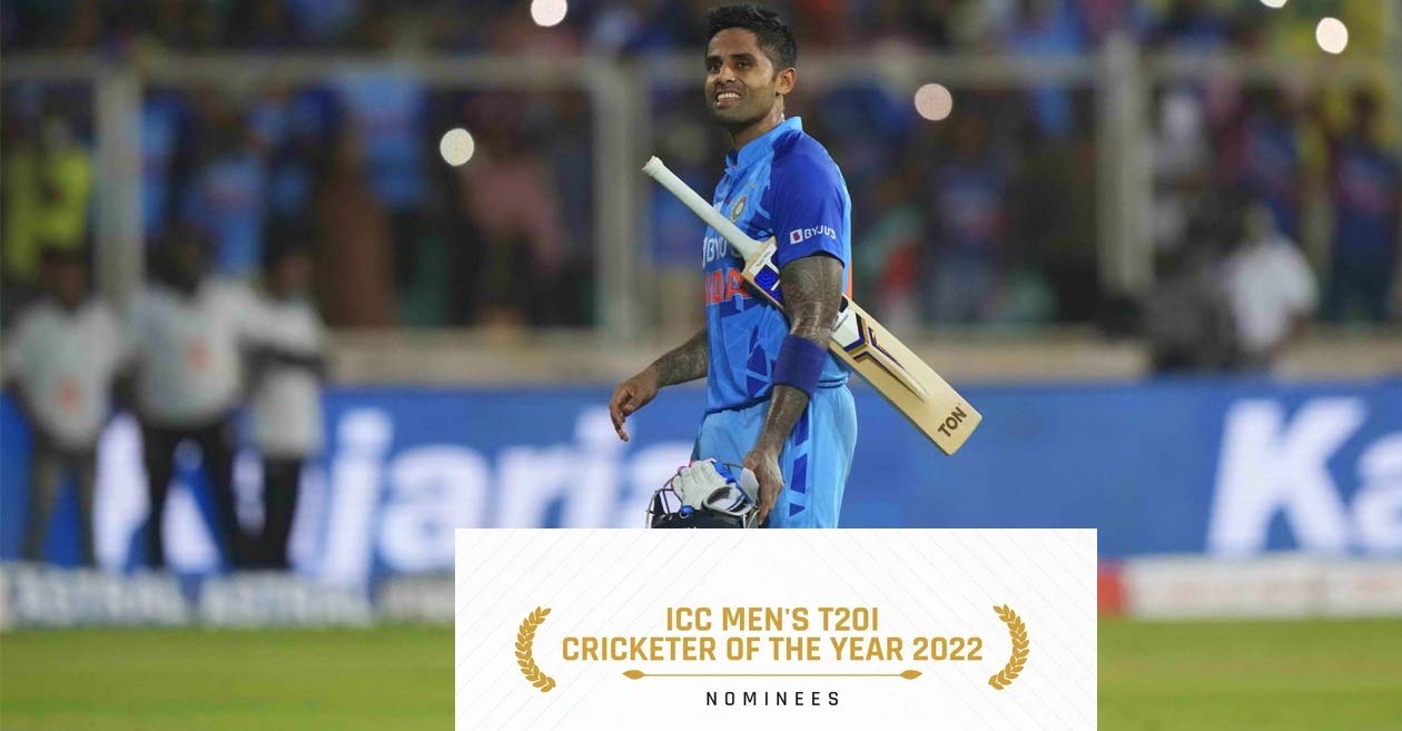 ICC picks Suryakumar Yadav among four nominees for 2022 Men’s T20I Cricketer of the year award