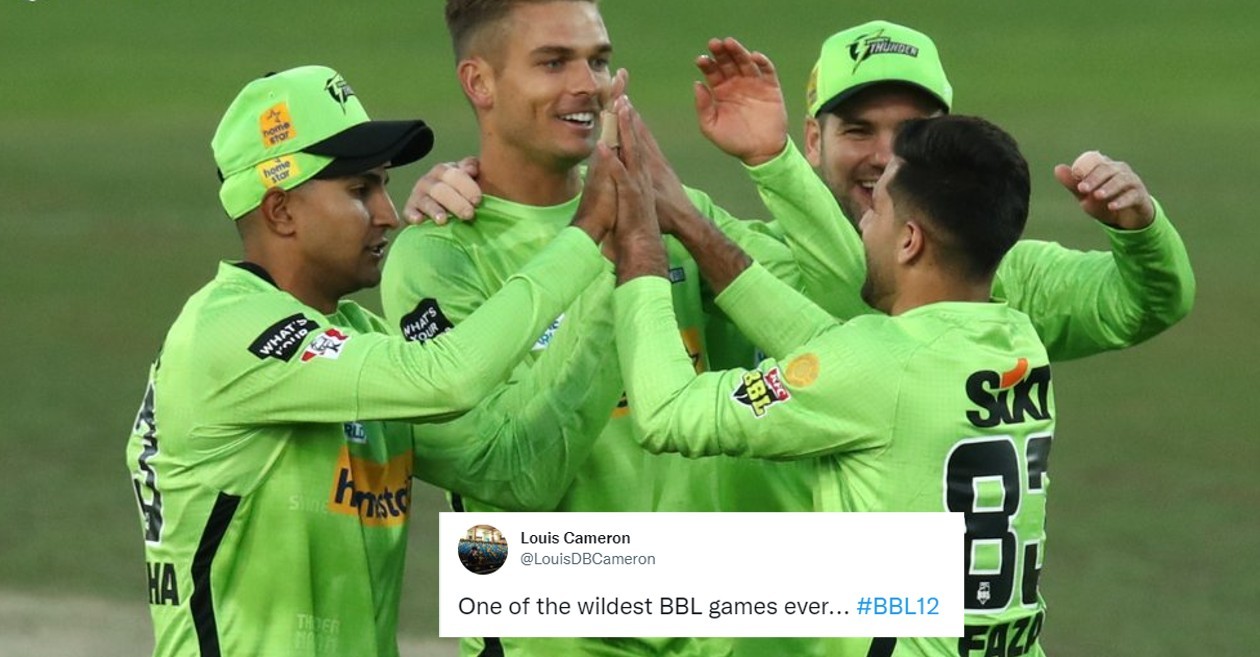 Twitter reactions: Sydney Thunder beat Melbourne Stars in a last-ball thriller – BBL|12