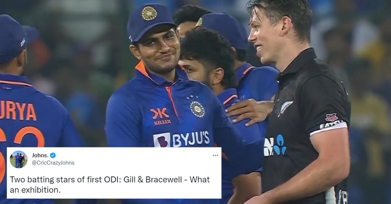 Twitter reactions: India survive Michael Bracewell’s scare after Shubman Gill’s double ton in 1st ODI