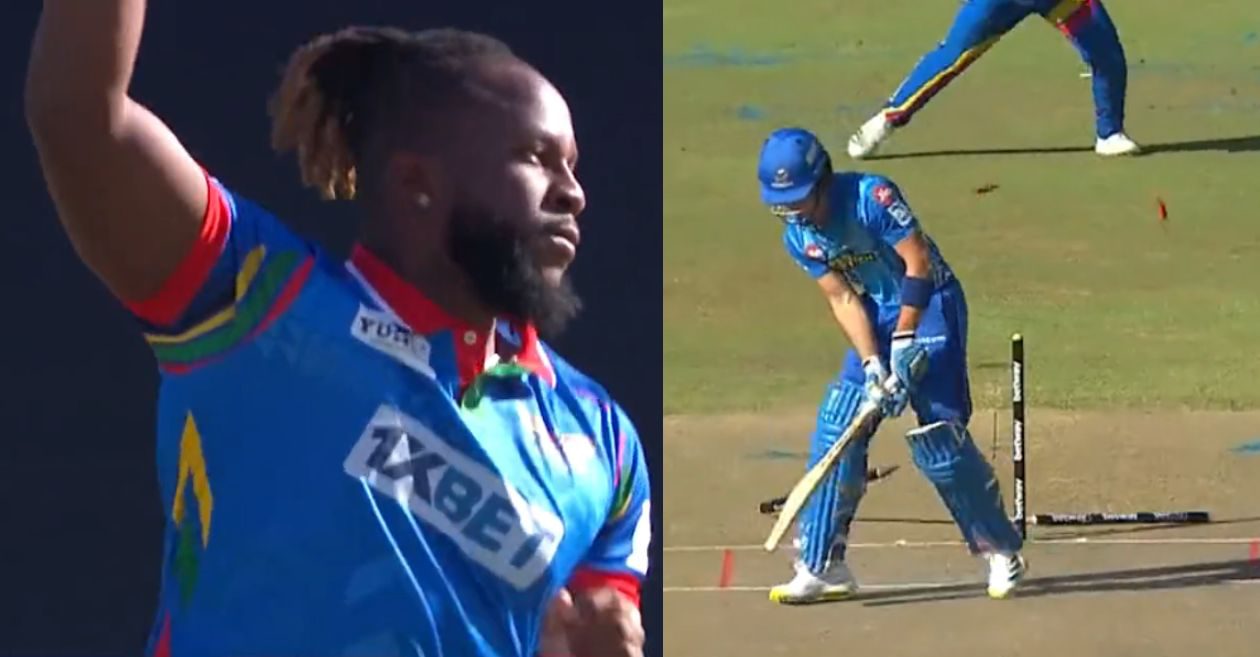 SA20 – WATCH: Kyle Mayers bowls a blistering yorker to dismiss MI Cape Town opener Dewald Brevis