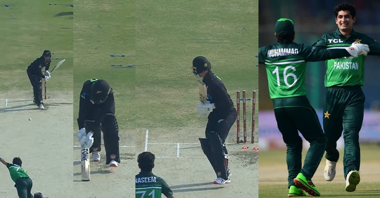 WATCH: Naseem Shah cleans up Devon Conway with a toe-crushing yorker – PAK vs NZ, 1st ODI