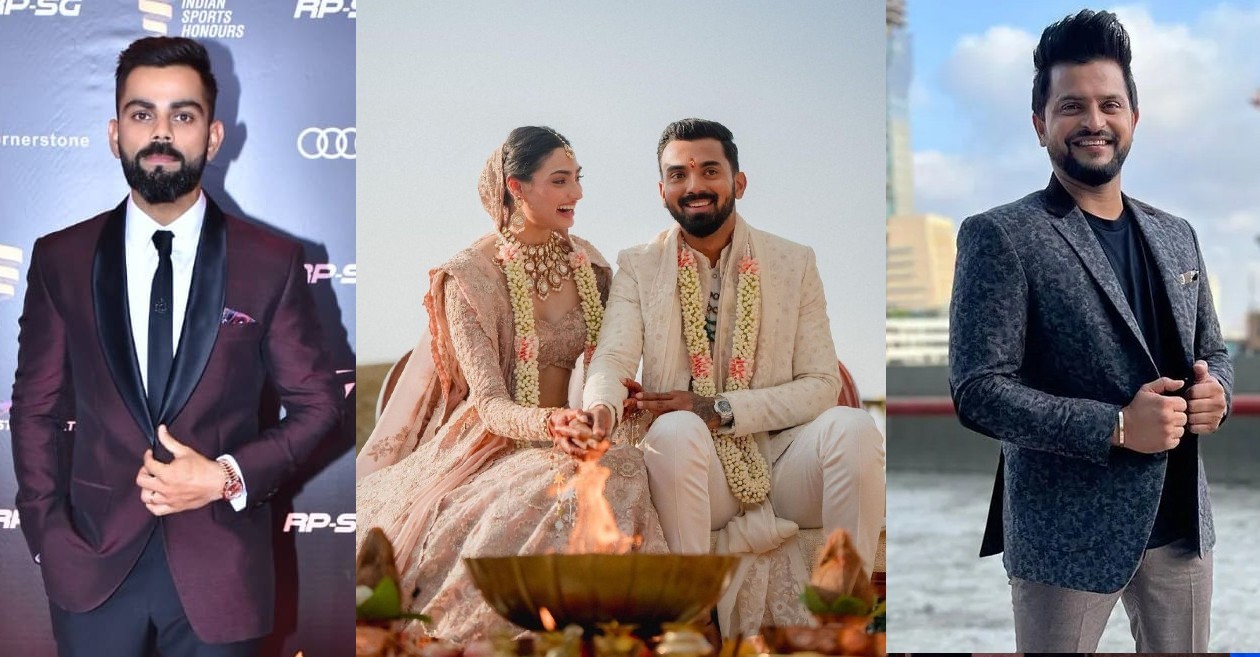 From Virat Kohli to Suresh Raina: Cricket fraternity pour wishes to newly-married KL Rahul & Athiya Shetty