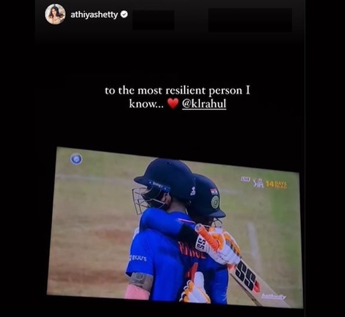 Athiya Shetty Instagram post for KL Rahul