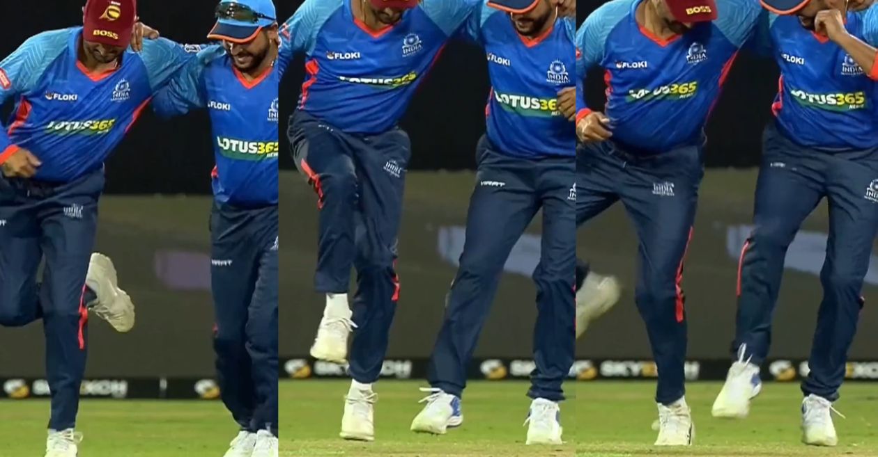 Legends League Cricket 2023: WATCH – Harbhajan Singh shakes a leg with Suresh Raina on ‘Naatu Naatu’ song