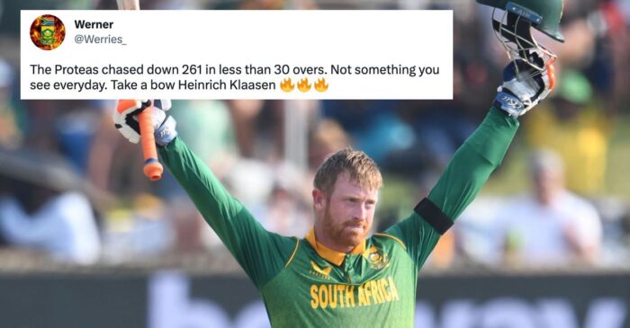 SA v WI: Twitter erupts as Heinrich Klaasen-inspired South Africa chases 250-plus total in less than 30 overs