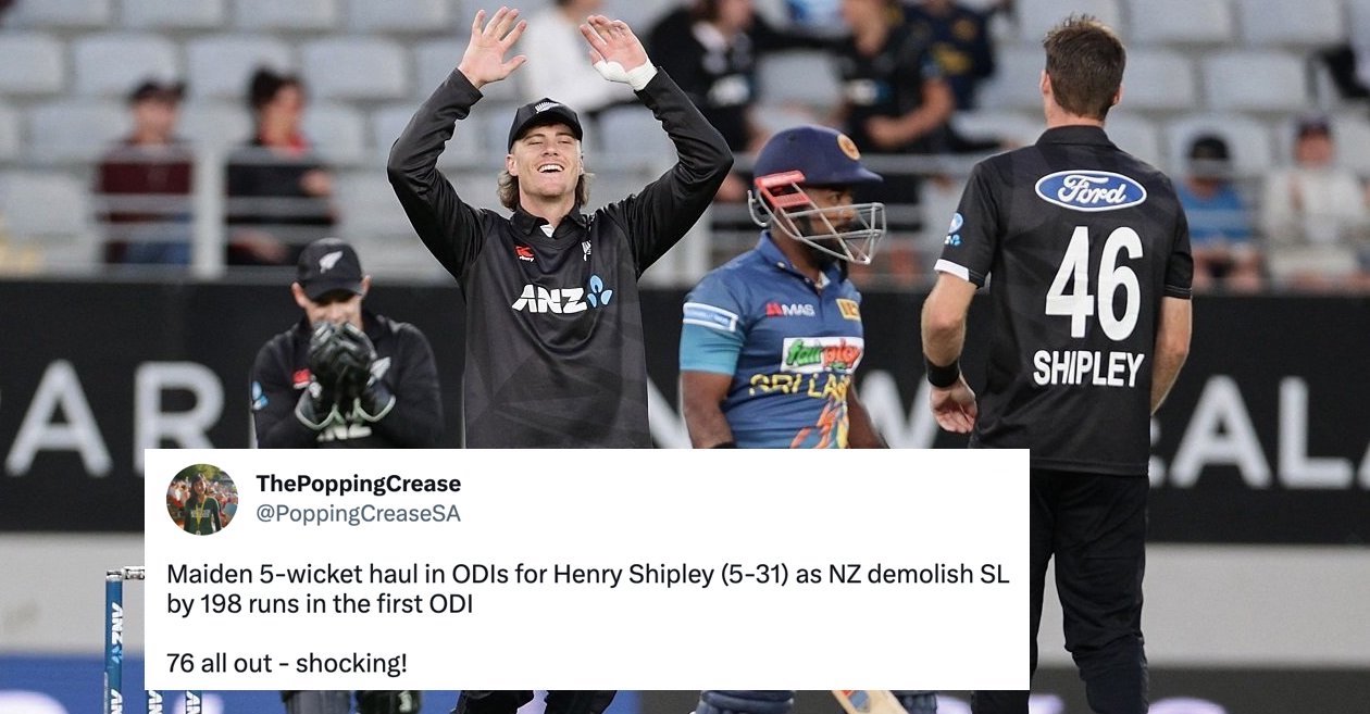 Twitter reactions: Henry Shipley’s maiden fifer power New Zealand to thumping win over Sri Lanka in first ODI