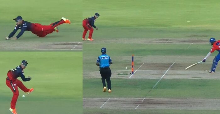 IPL 2023 [WATCH]: Acrobatic Anuj Rawat hits the bulls-eye to see-off Prithvi Shaw in the RCB-DC showdown