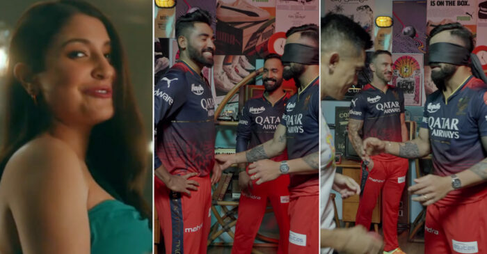 IPL 2023: Virat Kohli nails blindfold challenge with RCB players and Sunil Chhetri; Anushka Sharma’s reply is pure gold