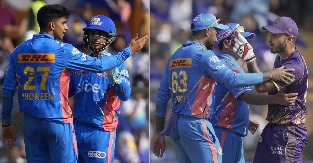 IPL 2023: Hrithik Shokeen and Nitish Rana punished for using foul language during MI vs KKR clash