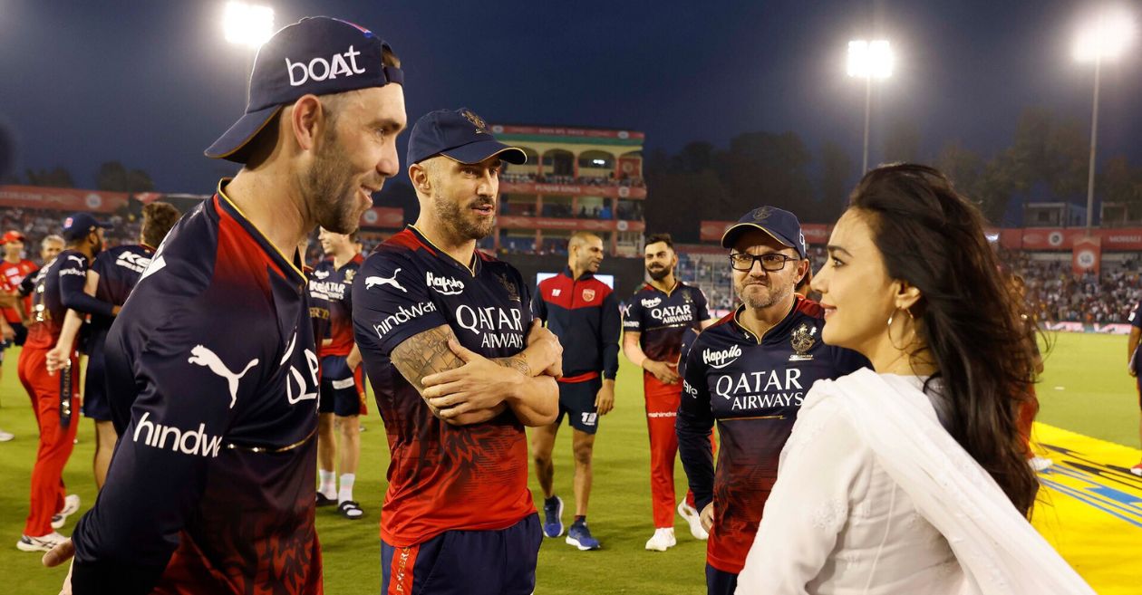 IPL 2023: Netizens poke fun at viral images of Glenn Maxwell, Virat Kohli having chat with Preity Zinta after PBKS-RCB clash