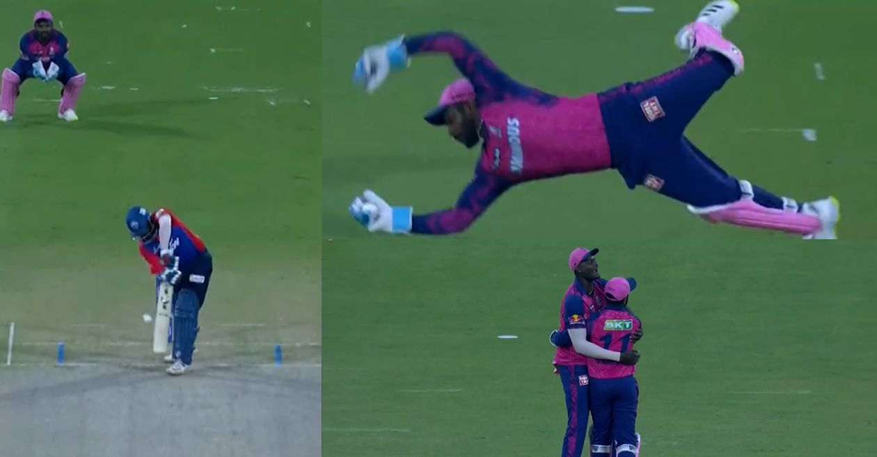 IPL 2023 [WATCH]: Sanju Samson plucks a one-handed screamer to dismiss Prithvi Shaw in RR vs DC clash