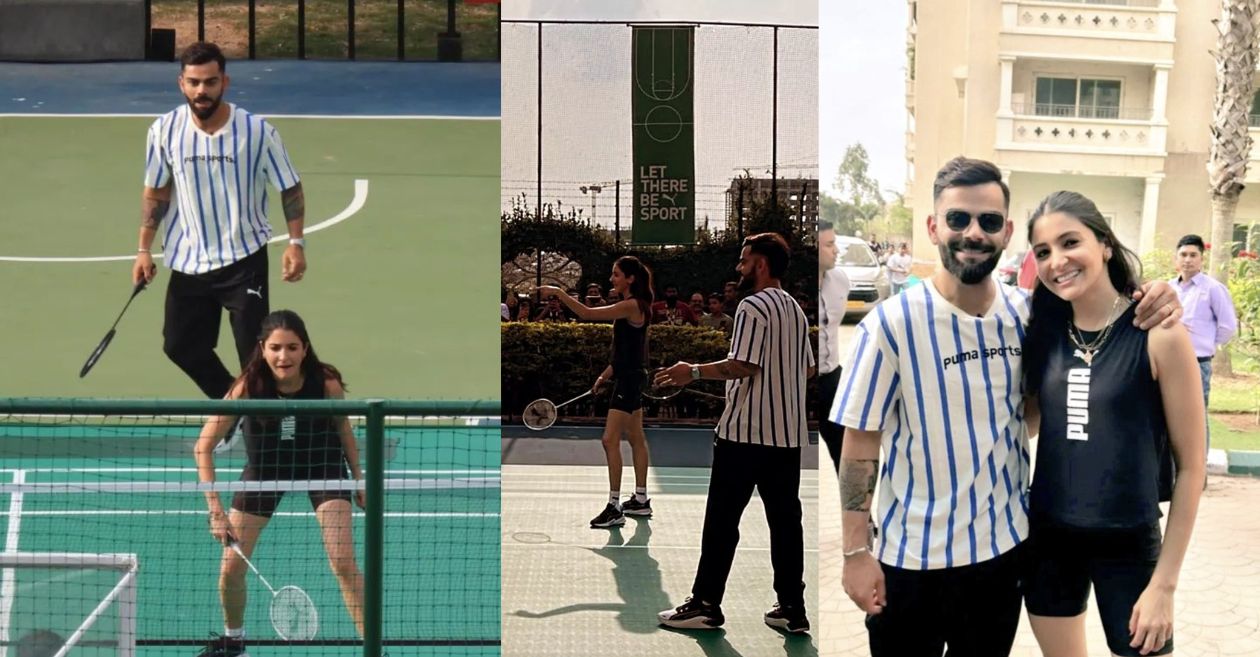 WATCH: Virat Kohli, Anushka Sharma surprise fans with Badminton face-off in Bengaluru