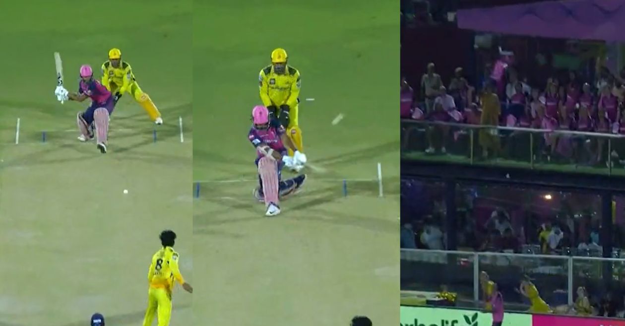 IPL 2023 [WATCH]: Yashasvi Jaiswal smacks a stunning switch-hit six off Ravindra Jadeja during RR vs CSK clash