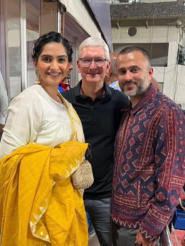 Tim Cook watches IPL match with actress Sonam Kapoor and others