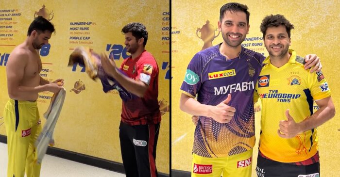 WATCH: Deepak Chahar and Shardul Thakur exchange jerseys after CSK vs KKR clash at the Chepauk – IPL 2023