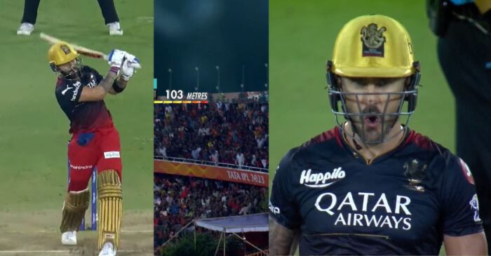 WATCH: Virat Kohli’s 103 metre six leaves Faf du Plessis in disbelief – IPL 2023, SRH vs RCB