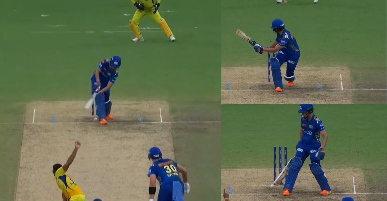 IPL 2023 [WATCH]: Matheesha Pathirana cleans up Nehal Wadhera with a toe-crushing yorker in CSK-MI clash