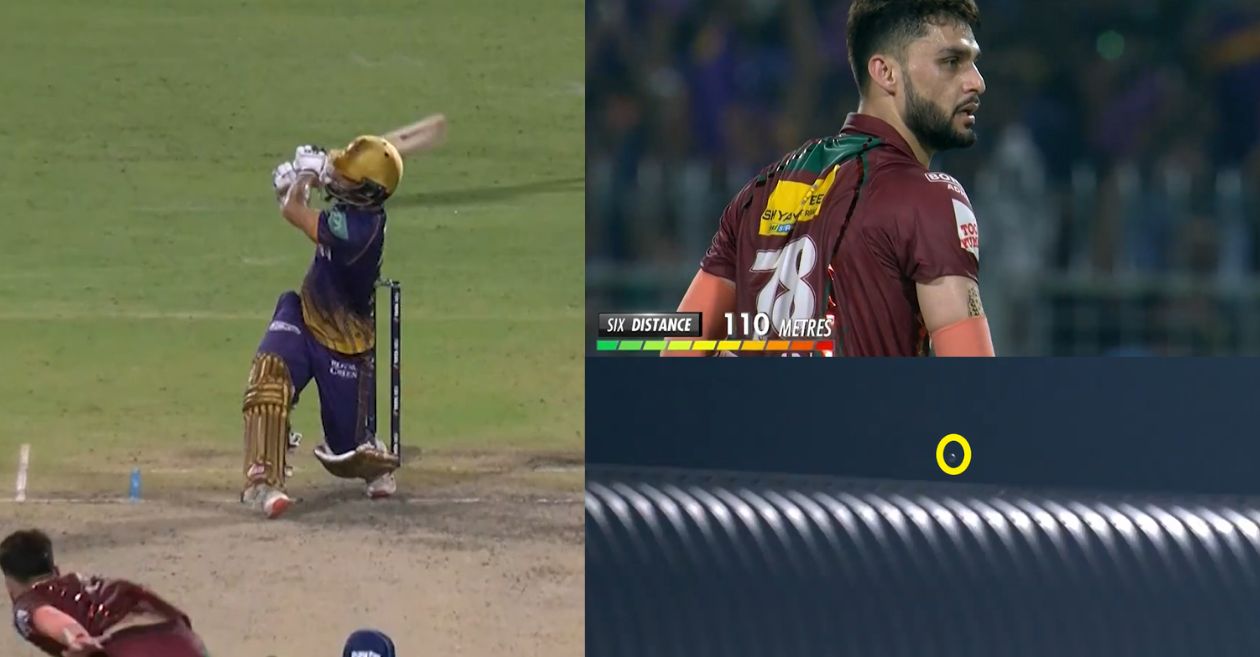 IPL 2023 [WATCH]: Rinku Singh hits a 110-meter six off Naveen-ul-Haq during KKR vs LSG thriller