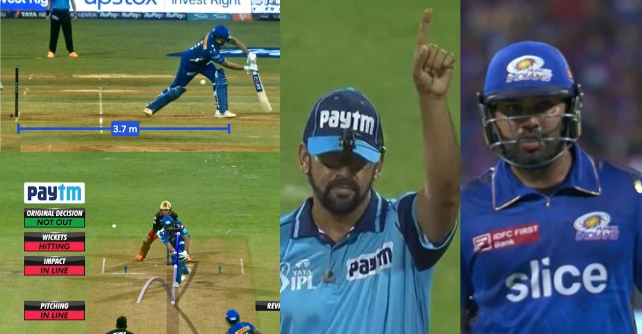 IPL 2023: Rohit Sharma’s LBW dismissal triggers massive controversy during MI-RCB showdown