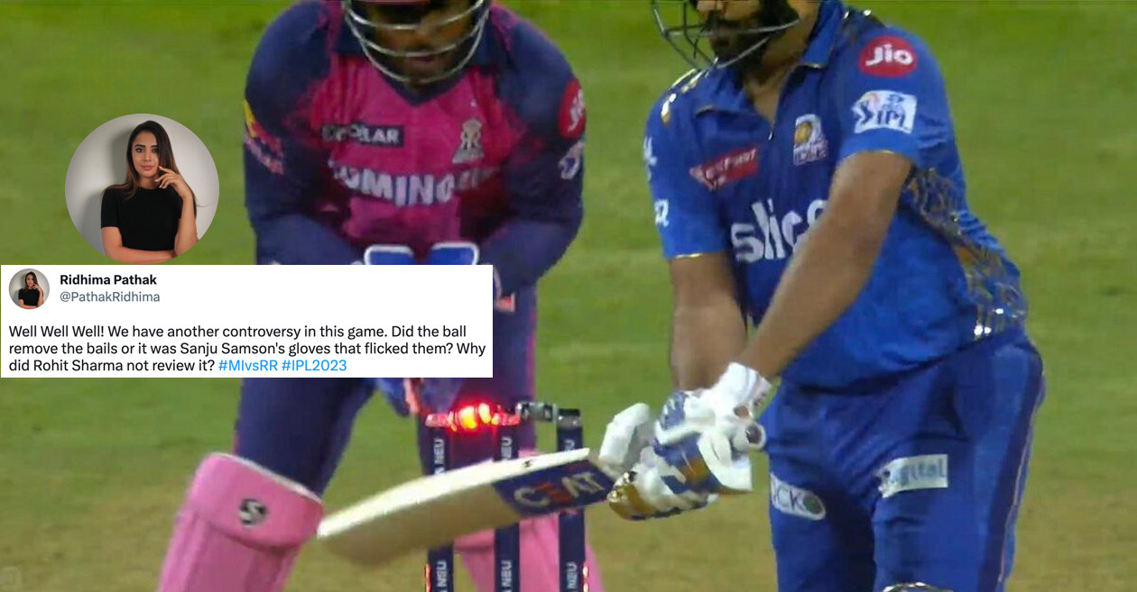 IPL 2023: Rohit Sharma’s dismissal against Sanju Samson’s RR sparks controversy, fans divided