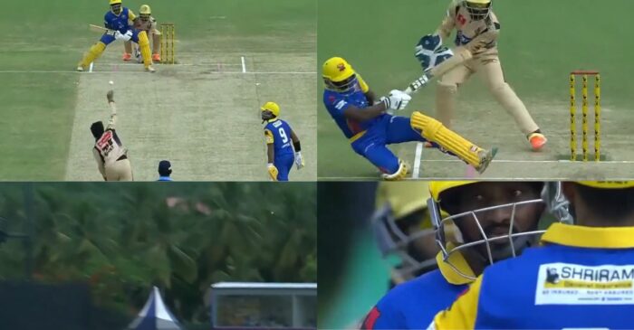 WATCH: Sarath Kumar imitates Suryakumar Yadav’s ramp shot during DD vs CSG game in TNPL 2023