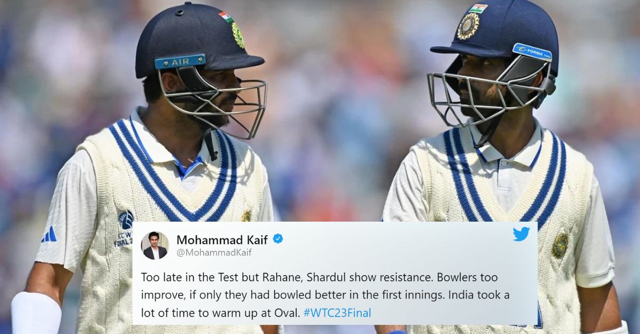 Twitter reactions: Ajinkya Rahane, Shardul Thakur inspire India’s fightback on Day 3 of WTC 2023 Final