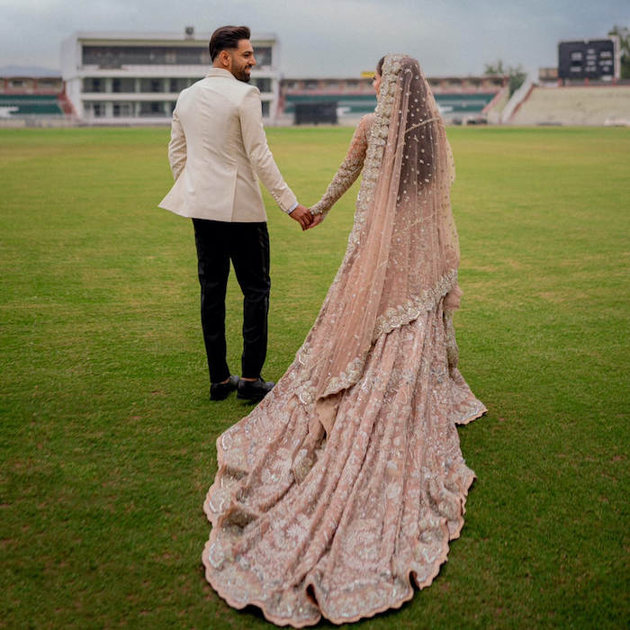 Haris Rauf with his wife