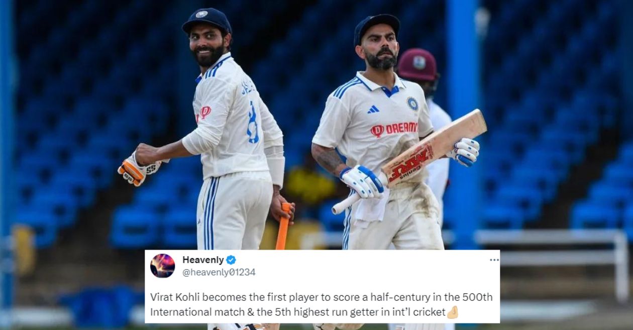 Twitter reactions: Virat Kohli, Ravindra Jadeja put India in pole position on Day 1 of the second Test against West Indies