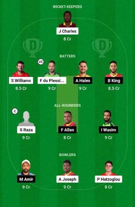 SLK vs JAM Dream11 Team for today's match