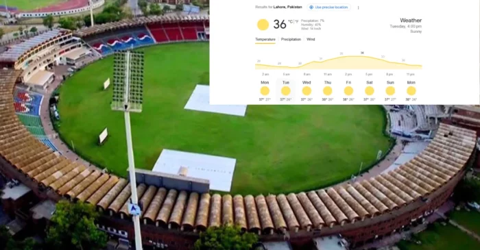 Gaddafi Stadium Weather Report (Image: Twitter)