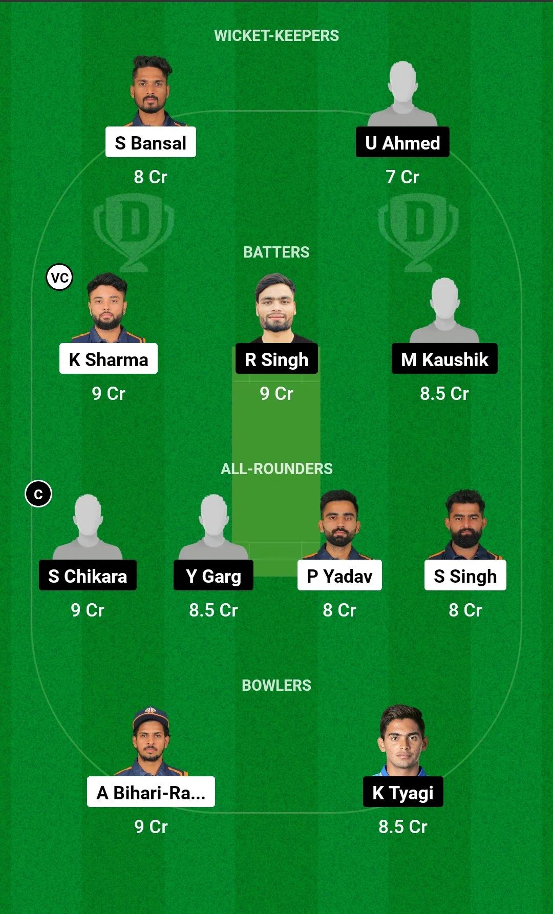 KR vs MM - Dream11 Team - UPT20 League 2023