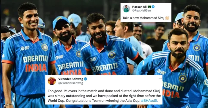 Cricket world goes berserk as India demolish Sri Lanka to record biggest win in an ODI final – Asia Cup 2023, IND vs SL