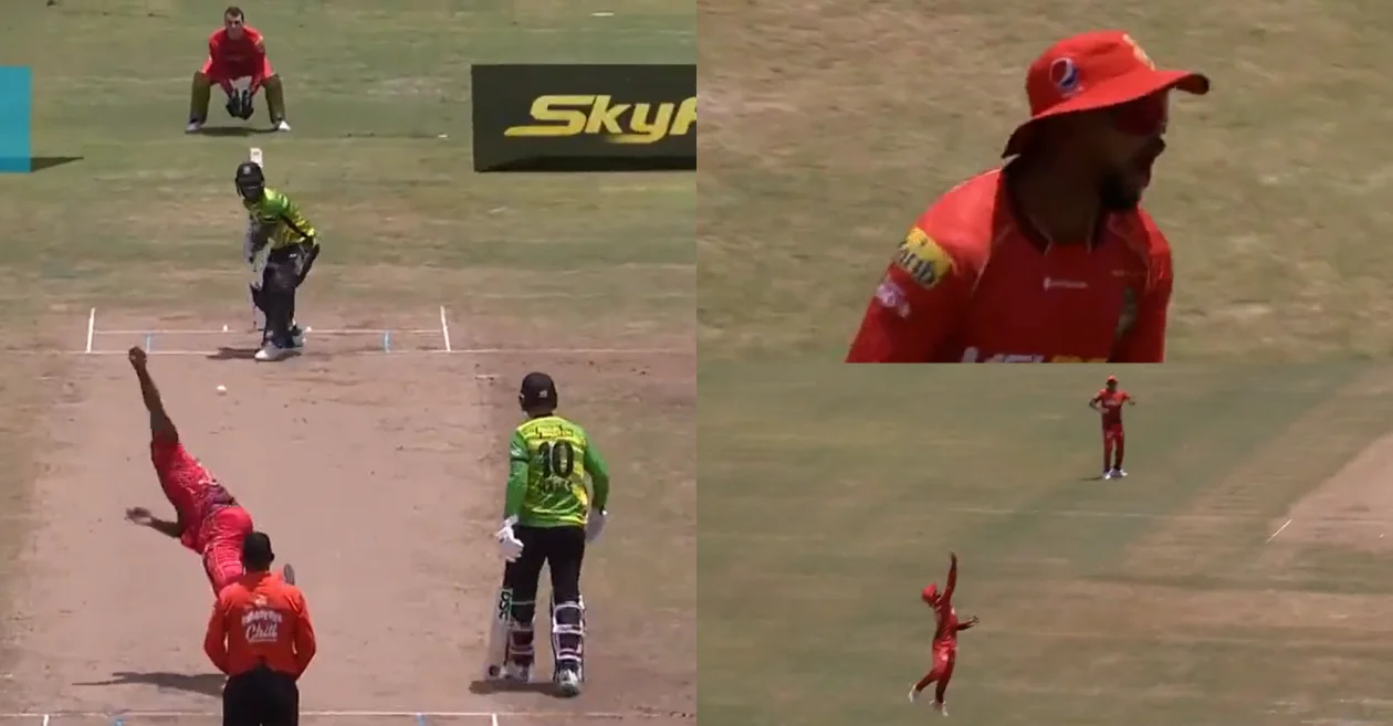 WATCH: Nicholas Pooran plucks a one-handed blinder to dismiss Jermaine Blackwood in CPL 2023