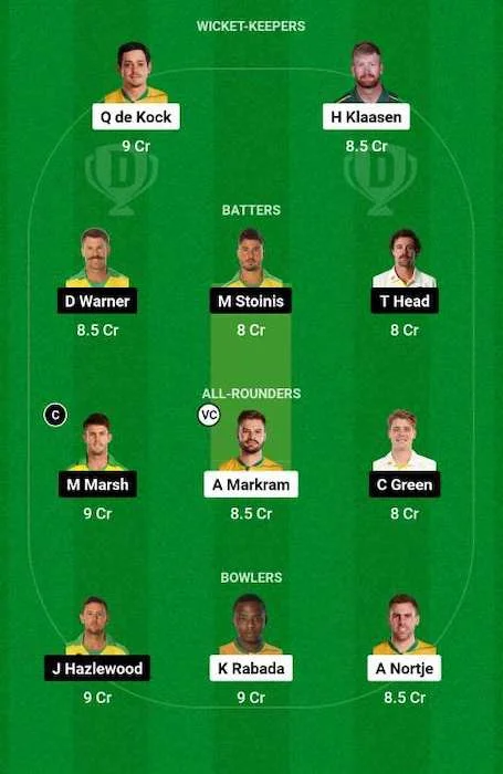 SA vs AUS Dream11 Team for today's match - 1st ODI